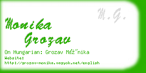 monika grozav business card